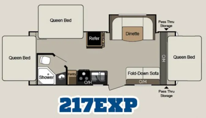 Keystone Passport Express 217EXP floor plan