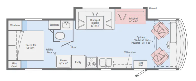Winnebago Vista 31KE floor plan