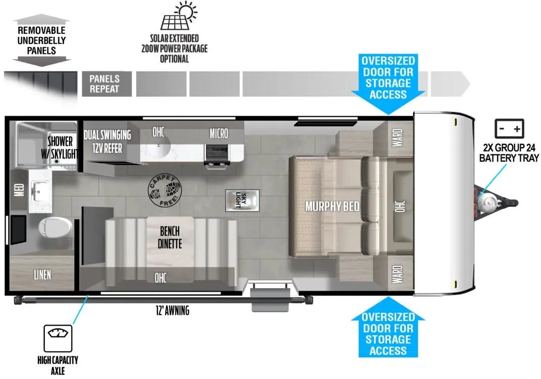 2024 Forest River Salem FSX 167RBK - Floor plan