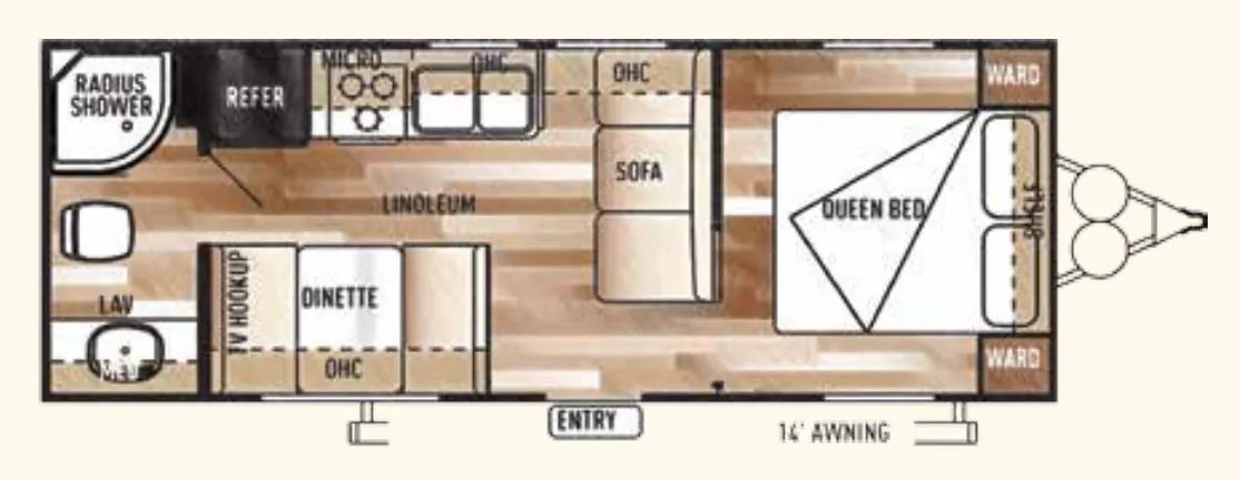 Forest River Salem Cruise Lite 241QBXL floor plan