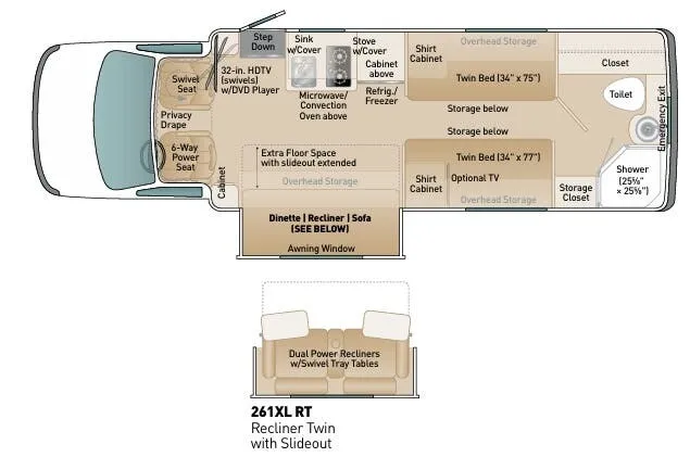 Coach House Platinum 261XL RT floor plan