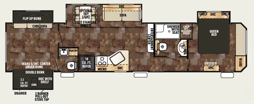 2019 Forest River RV Cherokee Destination Trailers 39KR floor plan