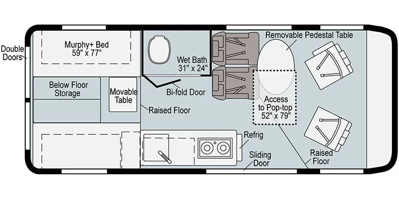 2023 Winnebago Solis 59P floor plan