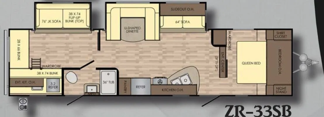 CrossRoads Zinger 33SB floor plan