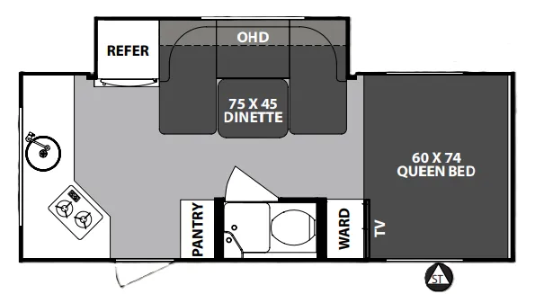 Forest River R-Pod RP-179 floor plan