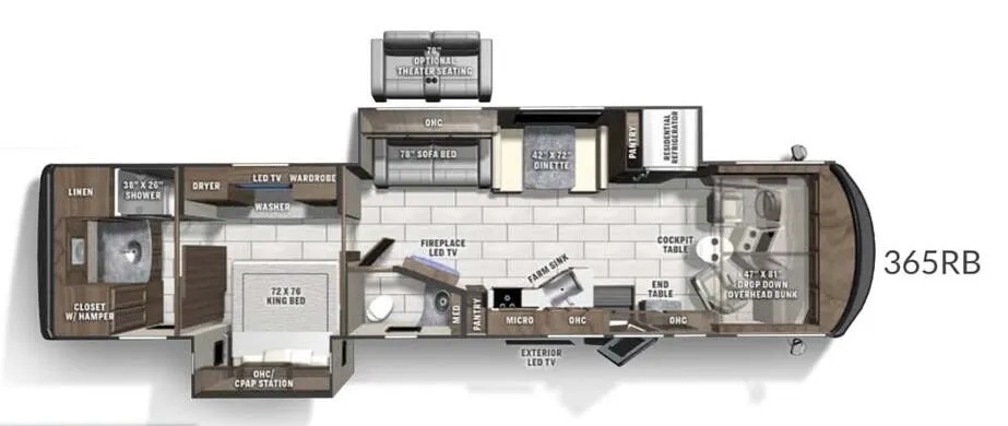 Coachmen Sportscoach SRS 365RB floor plan