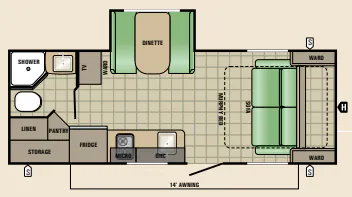 Starcraft Launch Mini 19MBS floor plan