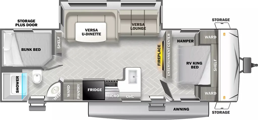 2024 Forest River EVO T2700 floor plan