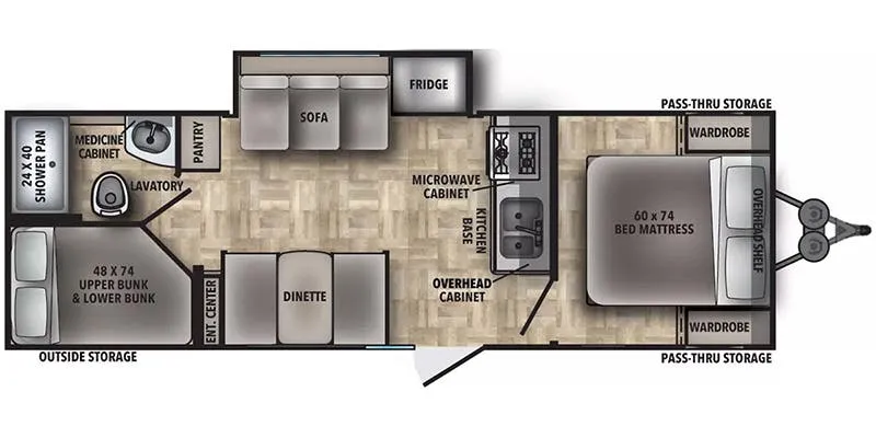 2022 Shasta RVs Shasta 25RS - Floor plan