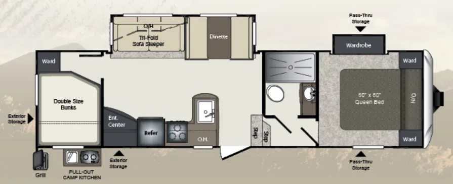 Keystone Laredo 285SBH floor plan