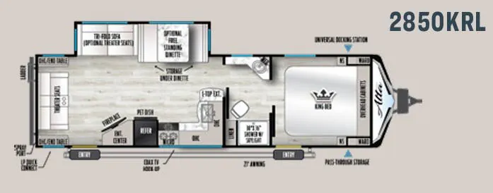 East to West Alta 2850KRL floor plan