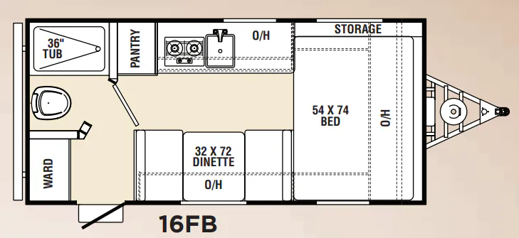 Forest River Viking 16FB floor plan