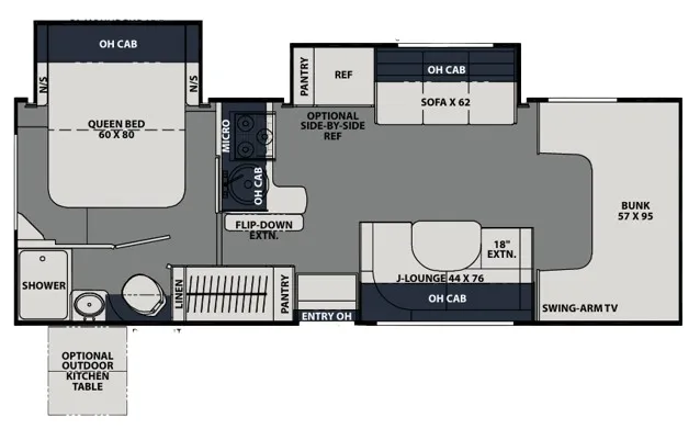 Coachmen Leprechaun Premier 260DS floor plan