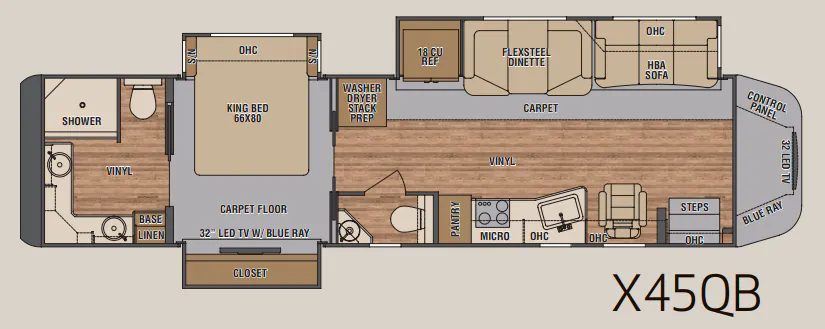 Renegade RV XL X45QB floor plan