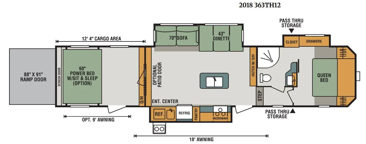 K-Z Sportster 363TH12 floor plan