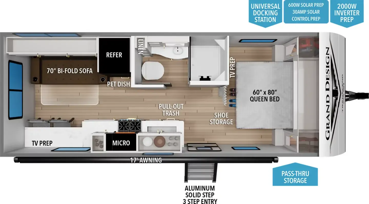 Grand Design Transcend Xplor 21RLX floor plan
