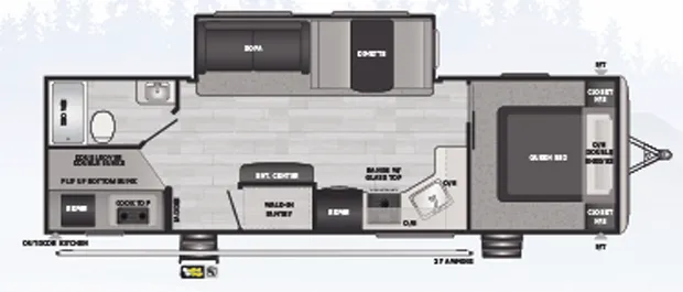 Keystone Springdale 280BHWE floor plan