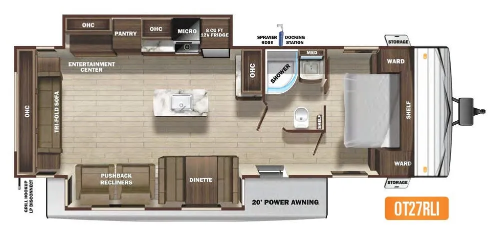 Highland Ridge Open Range Conventional OT27RLI floor plan