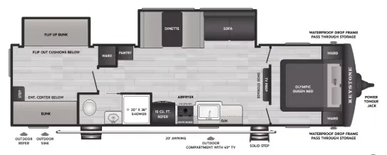 Keystone Springdale Max 3100XBR floor plan