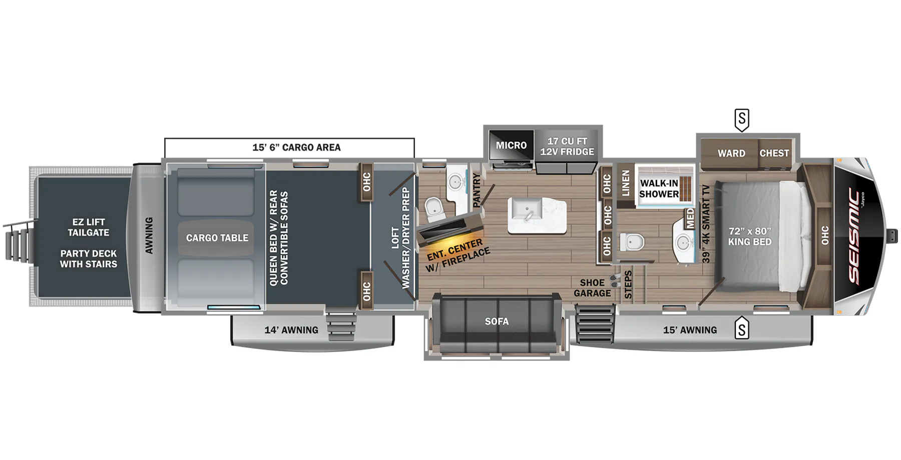 Jayco Seismic Luxury Series 3815 floor plan