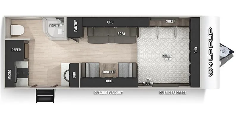 2021 Forest River Cherokee Wolf Pup 16HE - Floor plan