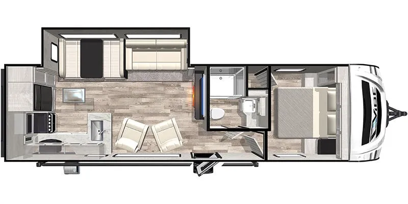 2019 Forest River Vibe 26RK floor plan