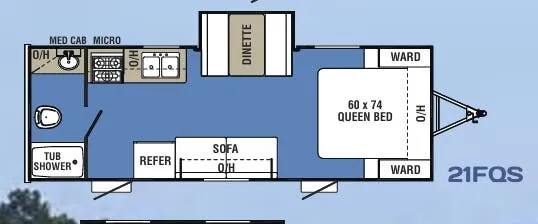 Coachmen Clipper 21FQS floor plan