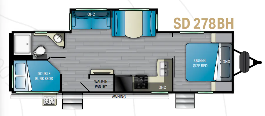 Heartland Sundance 278BH floor plan