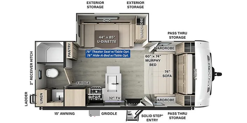 2025 Forest River Flagstaff 22SQS - Floor plan