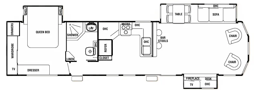 Forest River Cedar Creek Cottage 40CFL floor plan