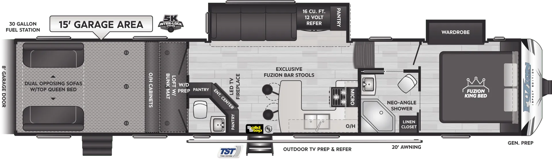 2025 Keystone Fuzion Impact Edition 415 - Floor plan