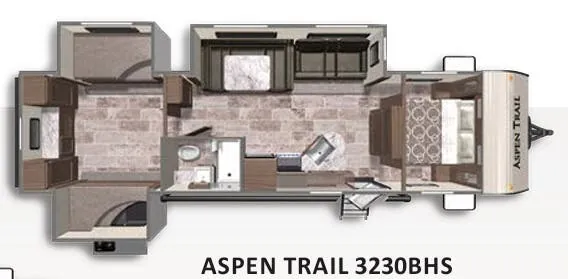 2021 Dutchmen Aspen Trail 3230BHS - Floor plan