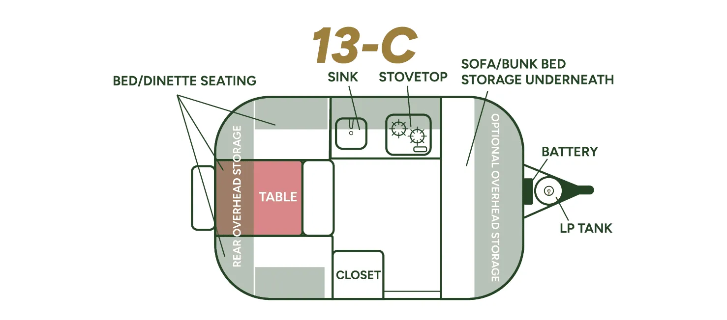Scamp 13 Deluxe 13 DELUXE LAYOUT C floor plan