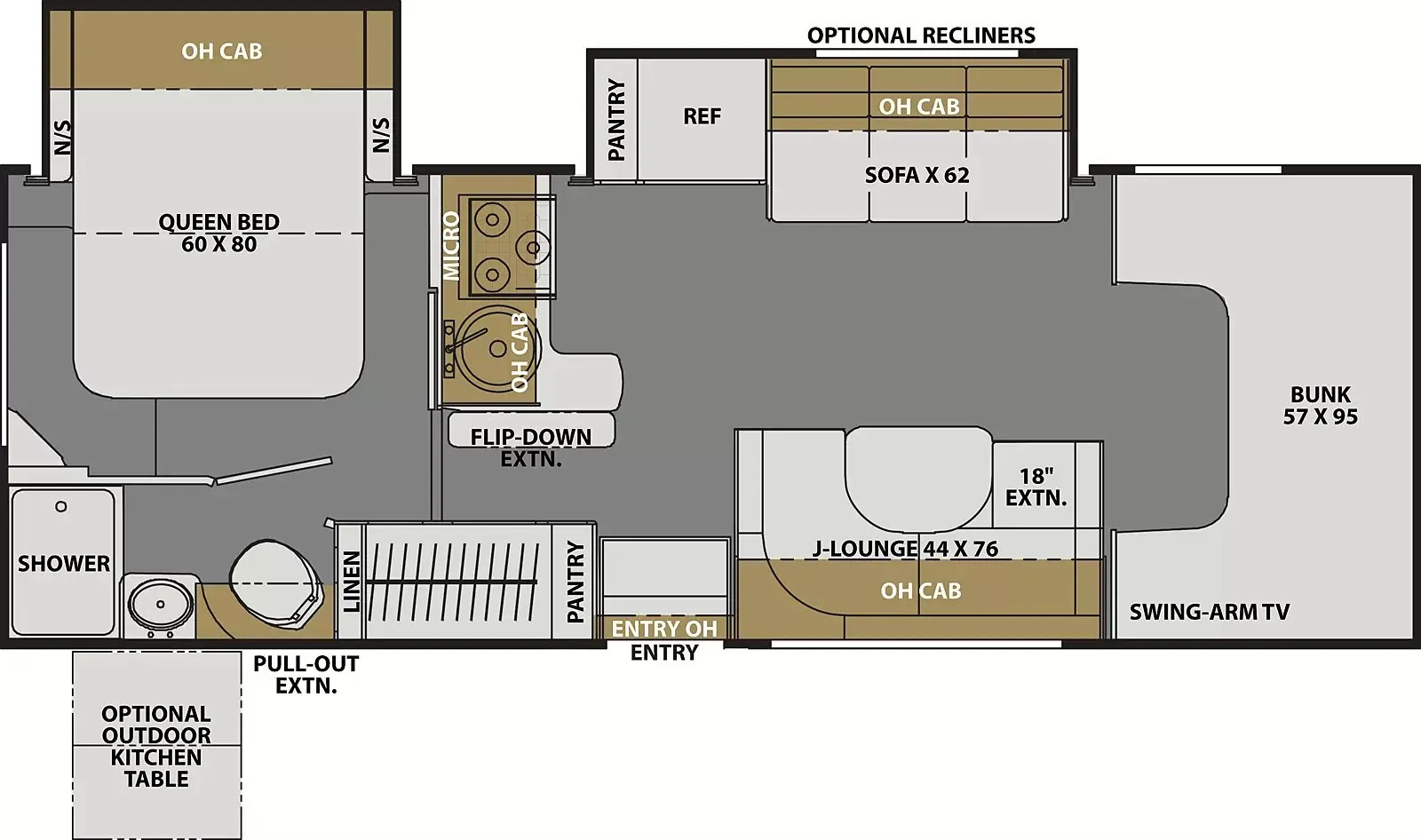 Coachmen Freelander 26DS - Ford 450 floor plan