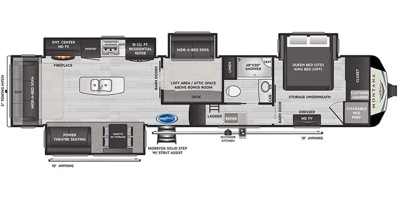 2022 Keystone Montana 3855BR - Floor plan