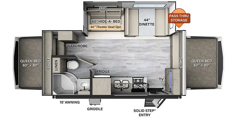 Forest River Flagstaff Shamrock 21SS floor plan
