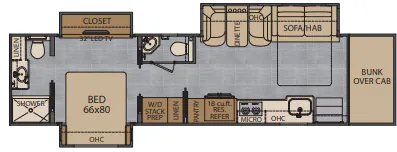 Renegade RV Classic 41CRB floor plan