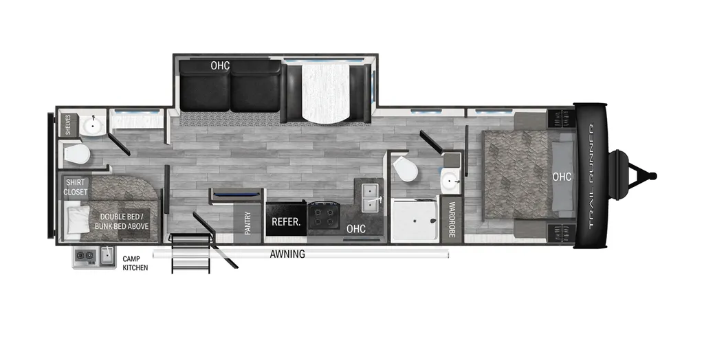 2025 Heartland Trail Runner 31DB floor plan