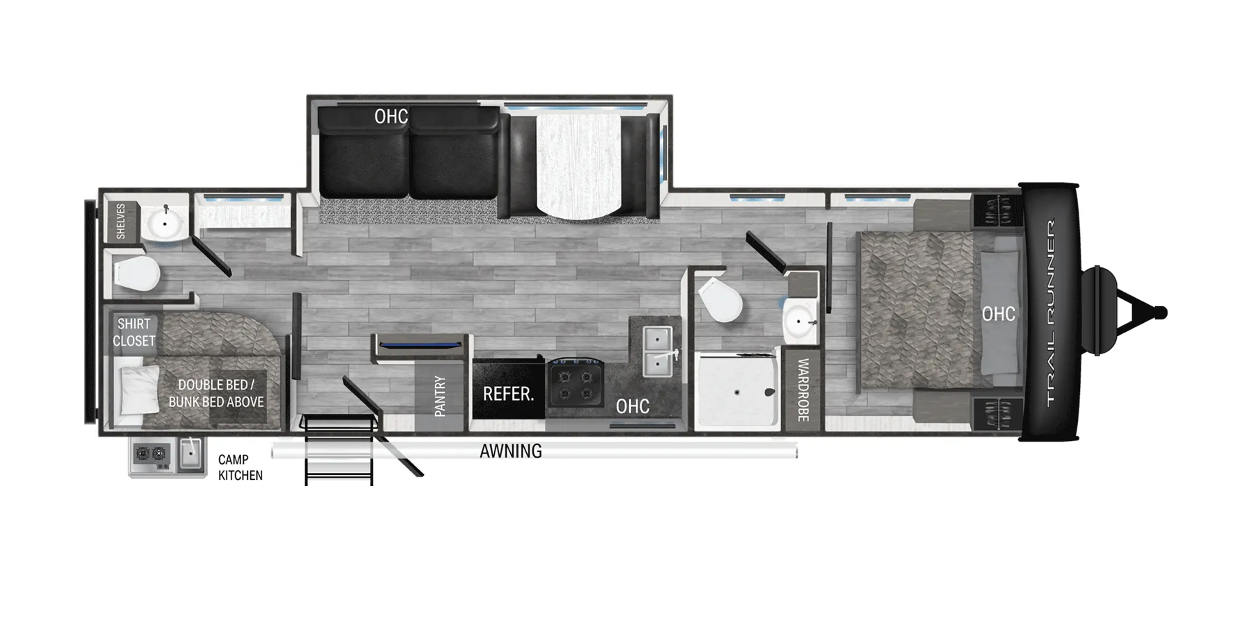 2025 Heartland Trail Runner 31DB - Floor plan