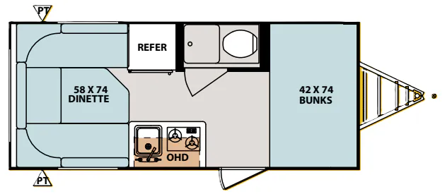 Forest River R-Pod RP-172 floor plan
