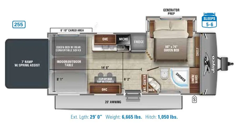 Jayco Octane 255 floor plan
