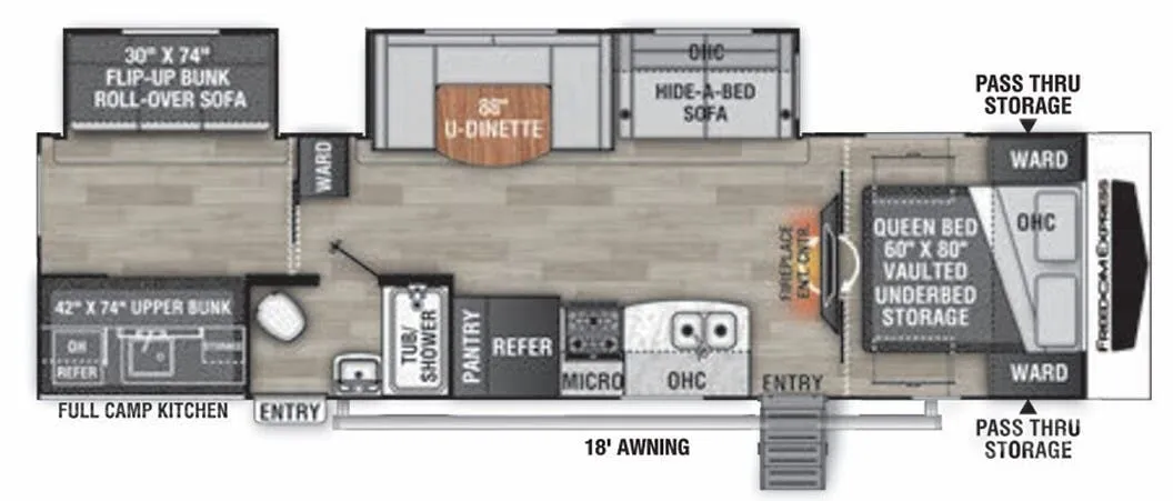 Coachmen Freedom Express Liberty Edition 310BHDSLE floor plan