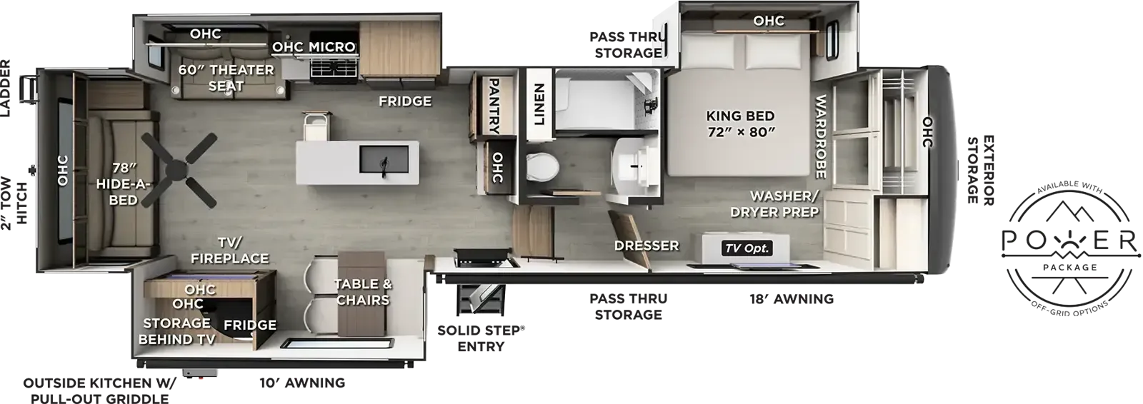Forest River Rockwood Signature R372RL floor plan