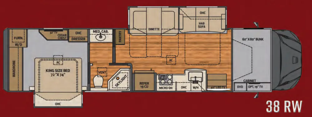 Renegade RV Valencia 38RW floor plan
