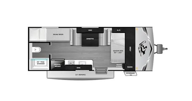 2026 Open Range Open Range Colt 17BH - Floor plan