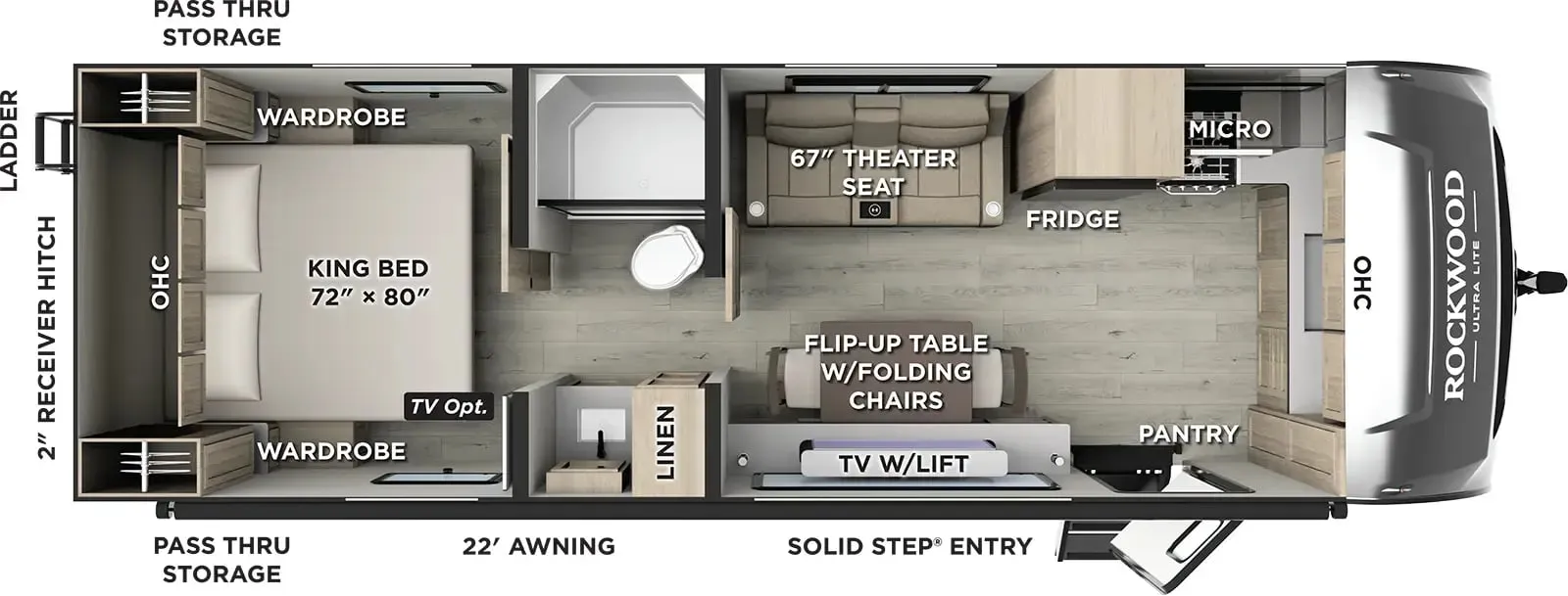 2026 Forest River Rockwood 301FKT - Floor plan