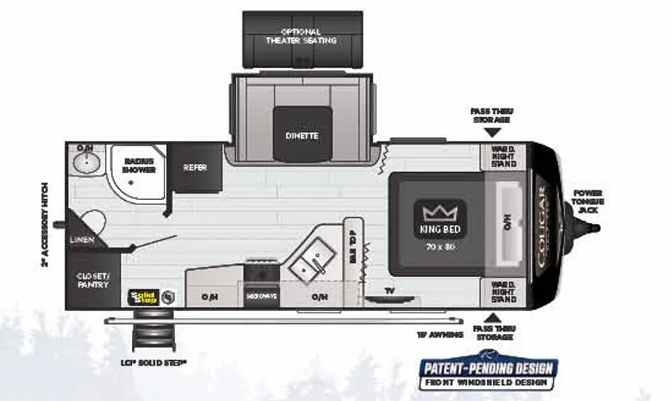 2022 Keystone Cougar Half-Ton 22RBSWE - Floor plan