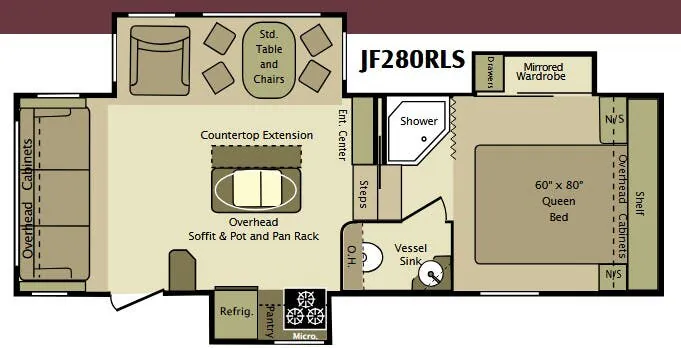 Highland Ridge Open Range Journeyer JF280RLS floor plan