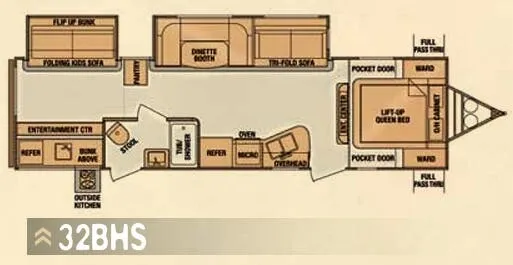 Cruiser RV Enterra 32BHS floor plan