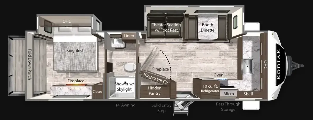 2025 Dutchmen Kodiak Ultimate 2900FKSP - Floor plan